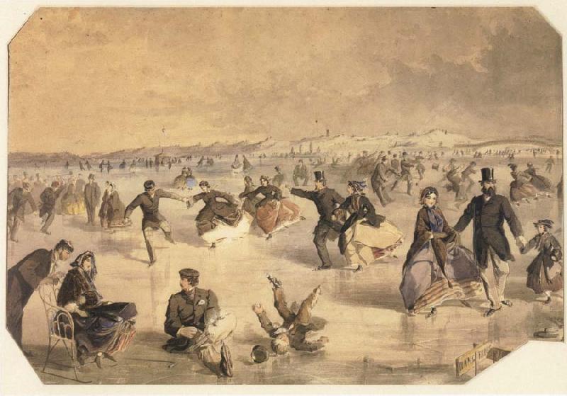 Winslow Homer Skating in Central Park